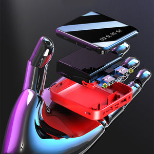 Stay Powered in Style: The Mini 20000mAh Portable Power Bank with Mirror Display