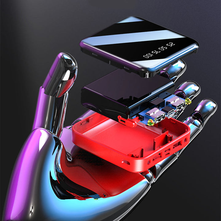 Stay Powered in Style: The Mini 20000mAh Portable Power Bank with Mirror Display
