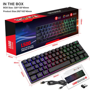 Elevate Your Gaming Experience with the RGB Lighting 61 Keys Wired Gaming Membrane Keyboard