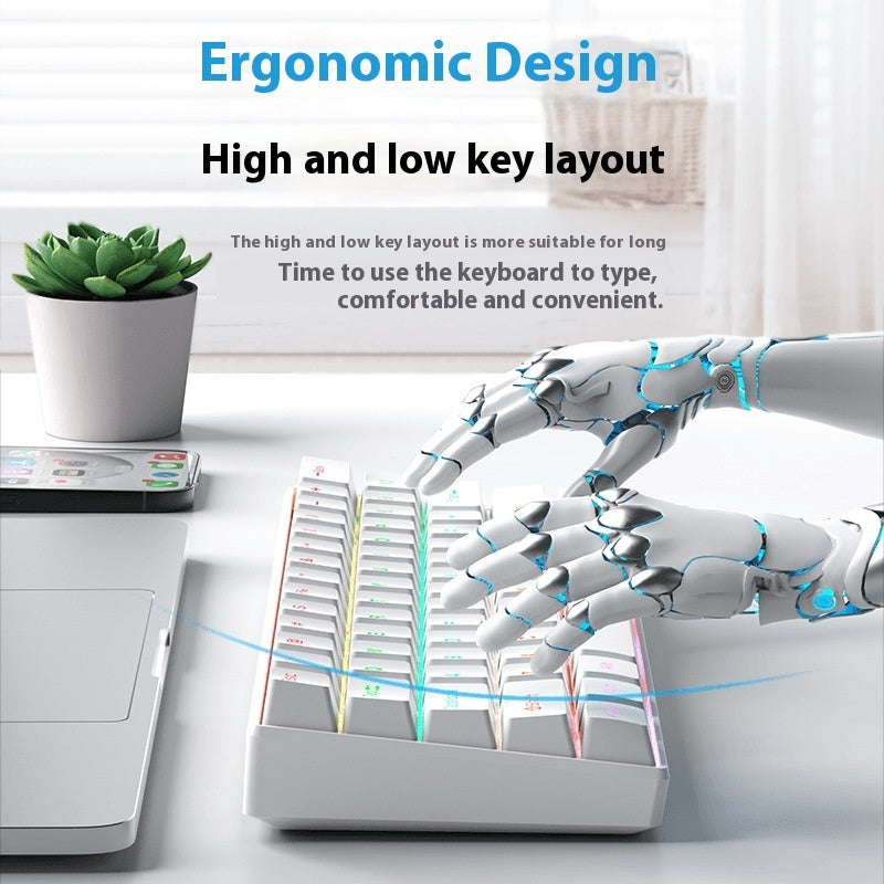 Discover the Perfect Typing Experience with Our 61-key Wireless Mechanical Keyboard