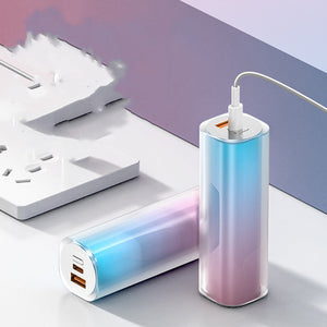 Energize Your Day with the Mini Lipstick Portable Gradient Color Power Bank