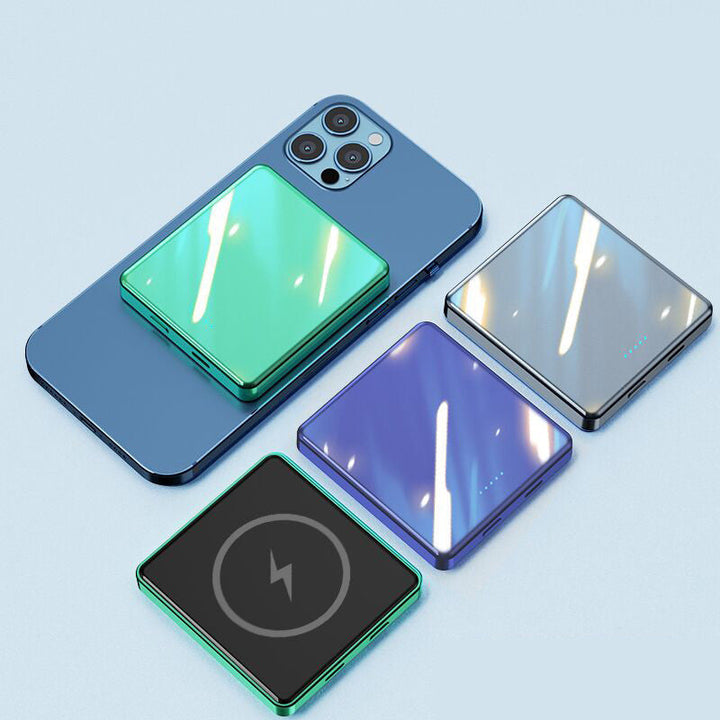 Stay Powered Anywhere with the Mini Magnetic Wireless Power Bank