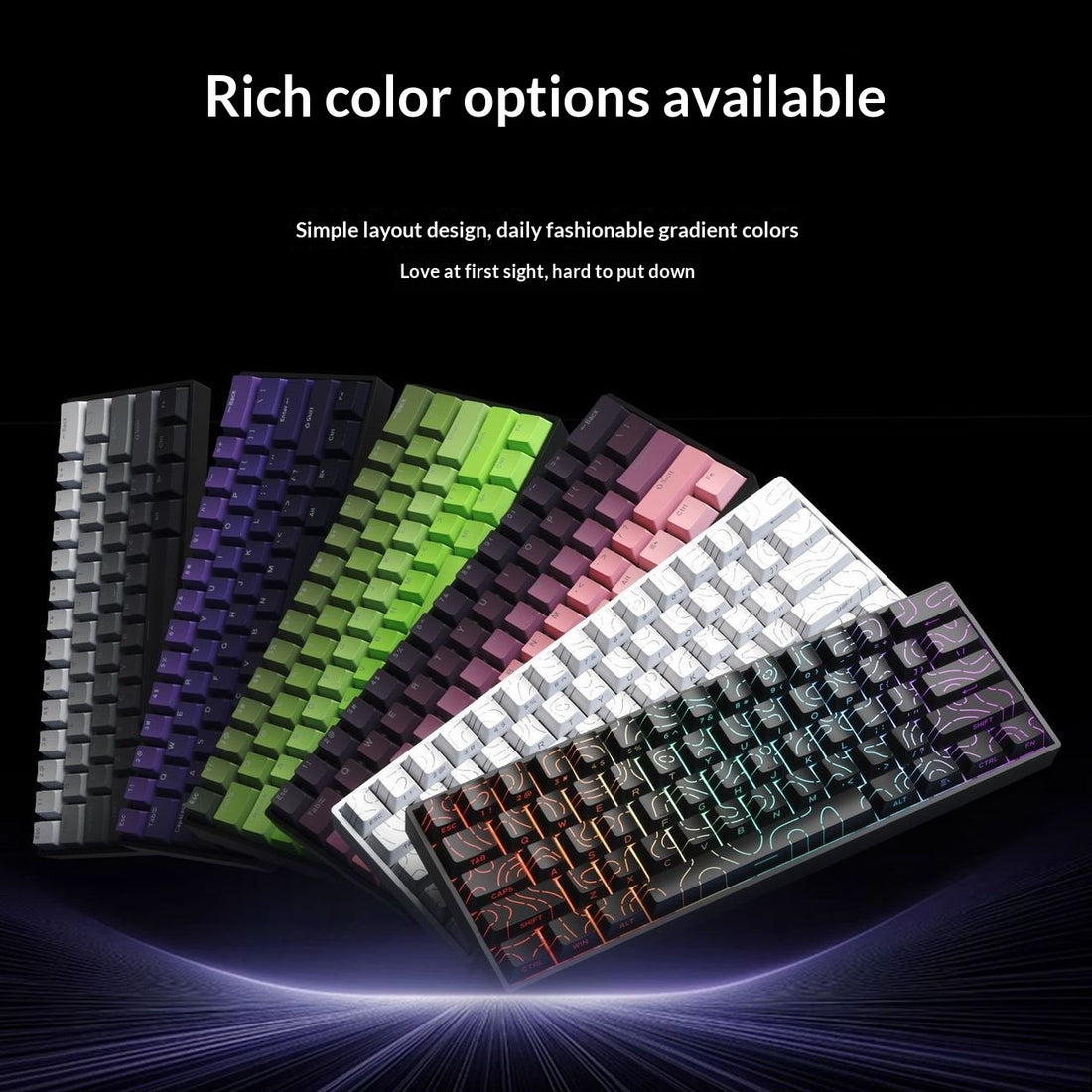 68-Key Wireless Mechanical Gaming Keyboard Portable for Laptop