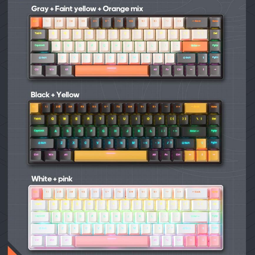 TYPE-C Wired Mechanical Keyboard For Small English Languages