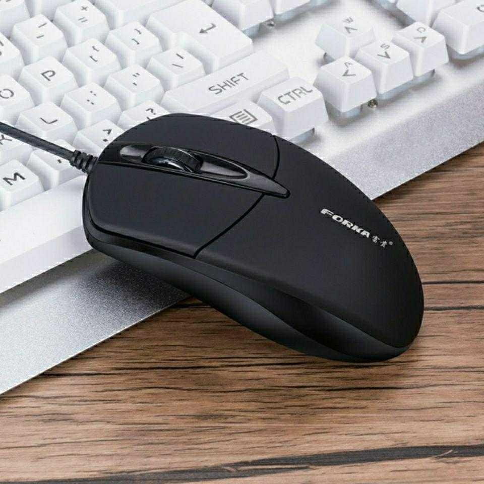 USB Wired Silent Click LED Optical Mouse for PC and Laptop