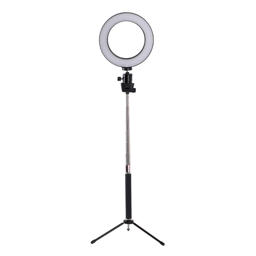 Lifting LED Ring Fill Light with Floor Tripod for Apple Devices