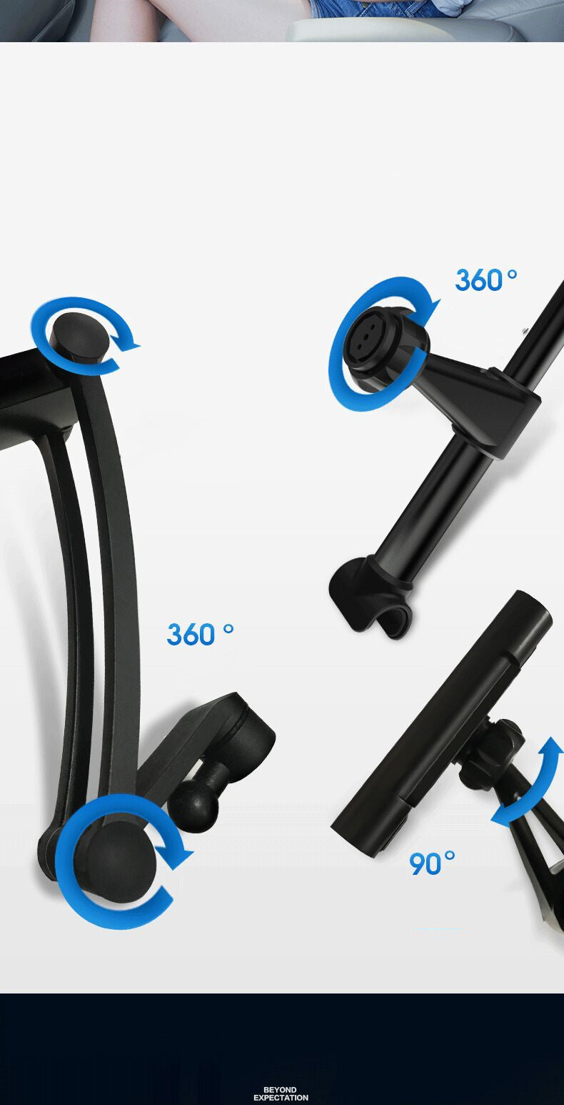 Car Headrest Tablet and Phone Holder Adjustable 360 Rotation for Apple Devices