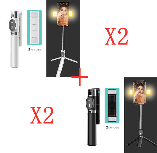Bluetooth Fill Light Selfie Stick with Tripod for Apple Devices