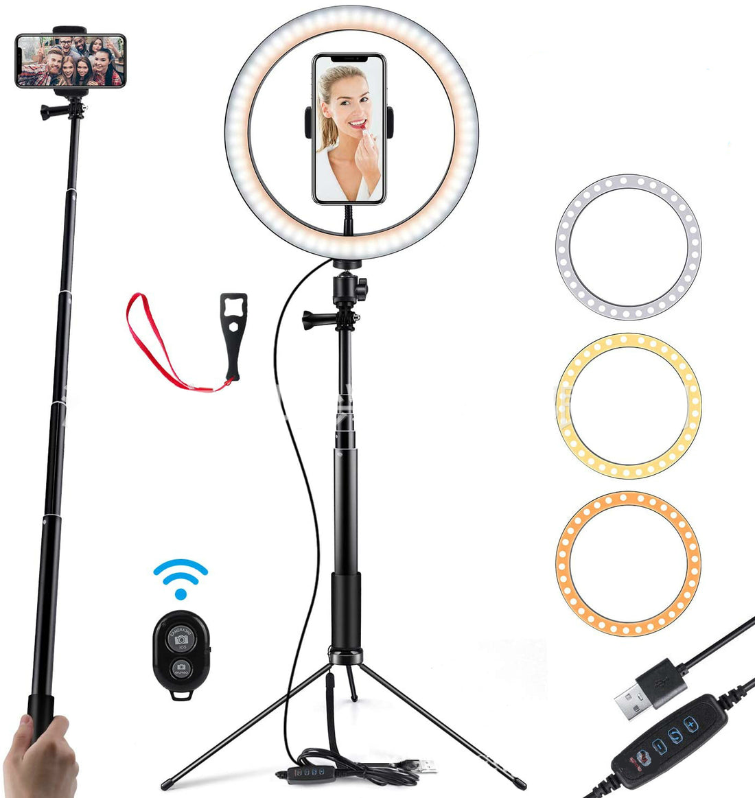 10 LED Ring Light with Tripod Stand for Apple Devices