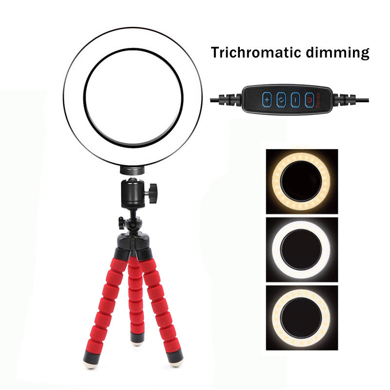 6 Inch LED Ring Fill Light with Octopus Tripod for Apple Devices