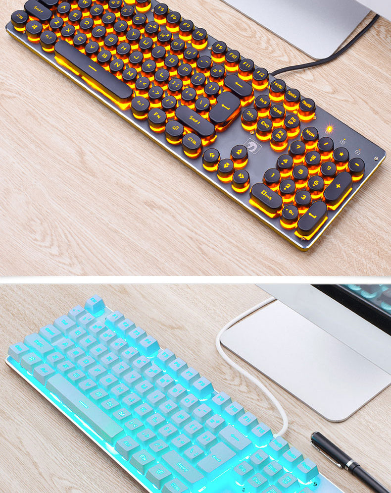 Wired Gaming Keyboard Retro Luminous for PC Desktop