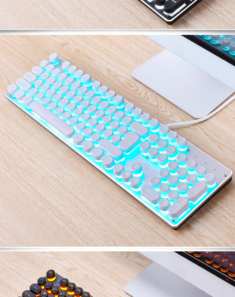 Wired Gaming Keyboard Retro Luminous for PC Desktop
