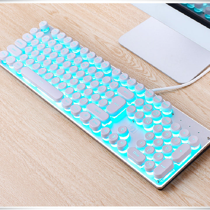 Wired Gaming Keyboard Retro Luminous for PC Desktop