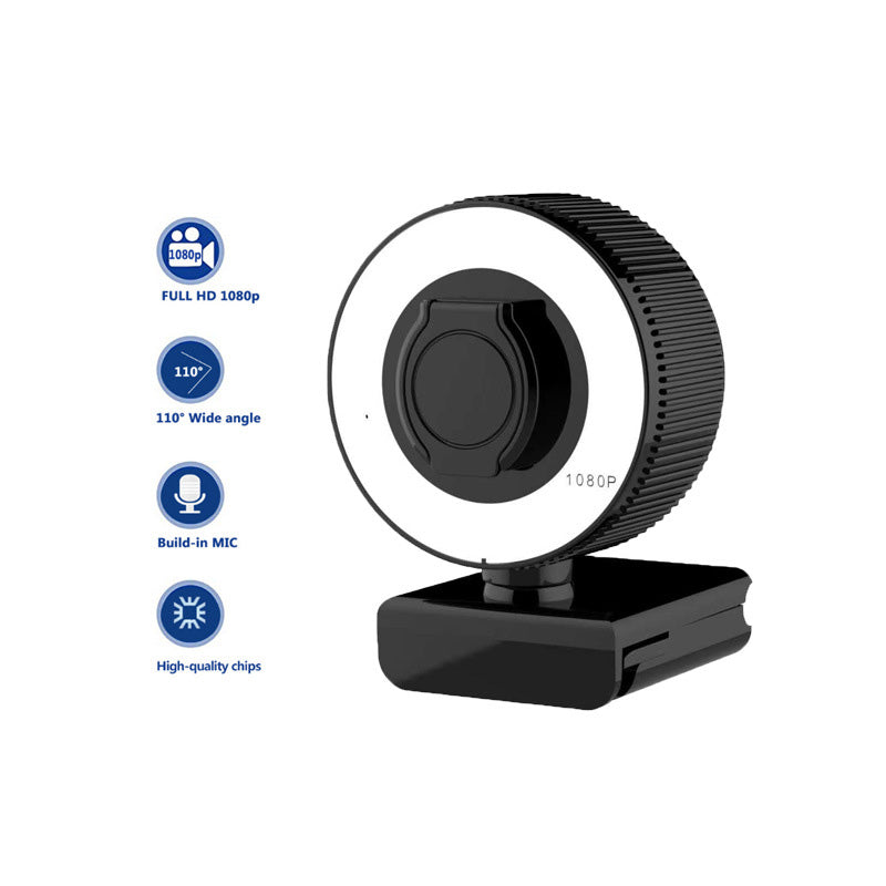 1080P 2K Autofocus Streaming Webcam with Microphone and Cover