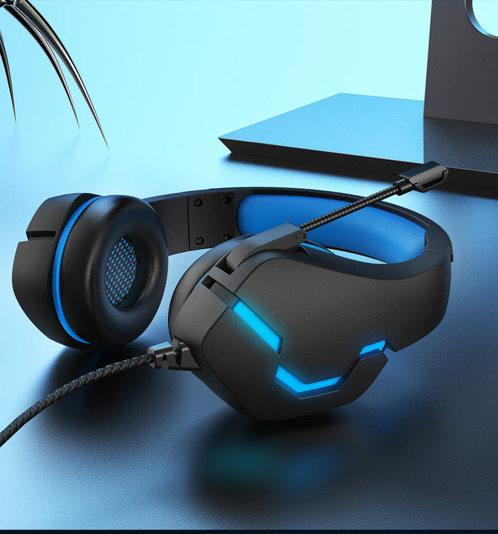 J10 3.5mm Gaming Headset Wired with Mic LED Lights for PC