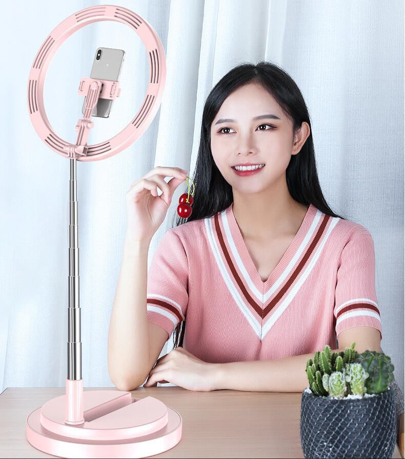 10 Inch Dimmable LED Selfie Ring Light with Tripod for Apple Devices