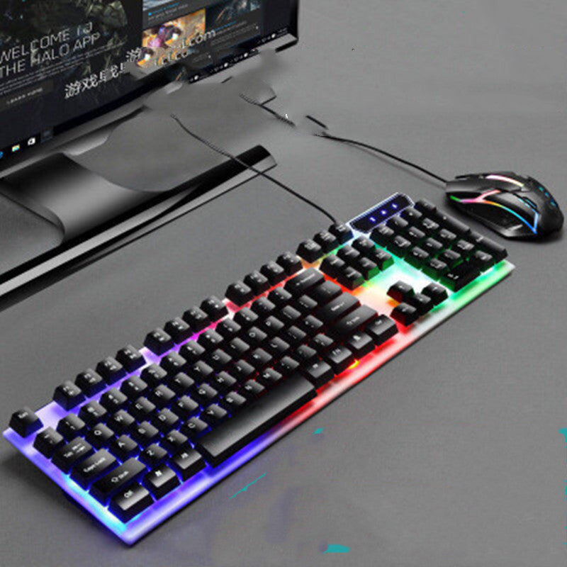 Boseton 8310 backlit computer USB wired keyboard and mouse