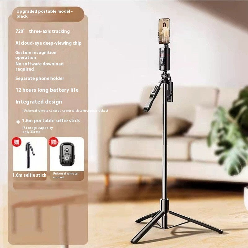 Mobile PTZ Auto-Follow Desktop Tripod for Live Streaming and Face Tracking