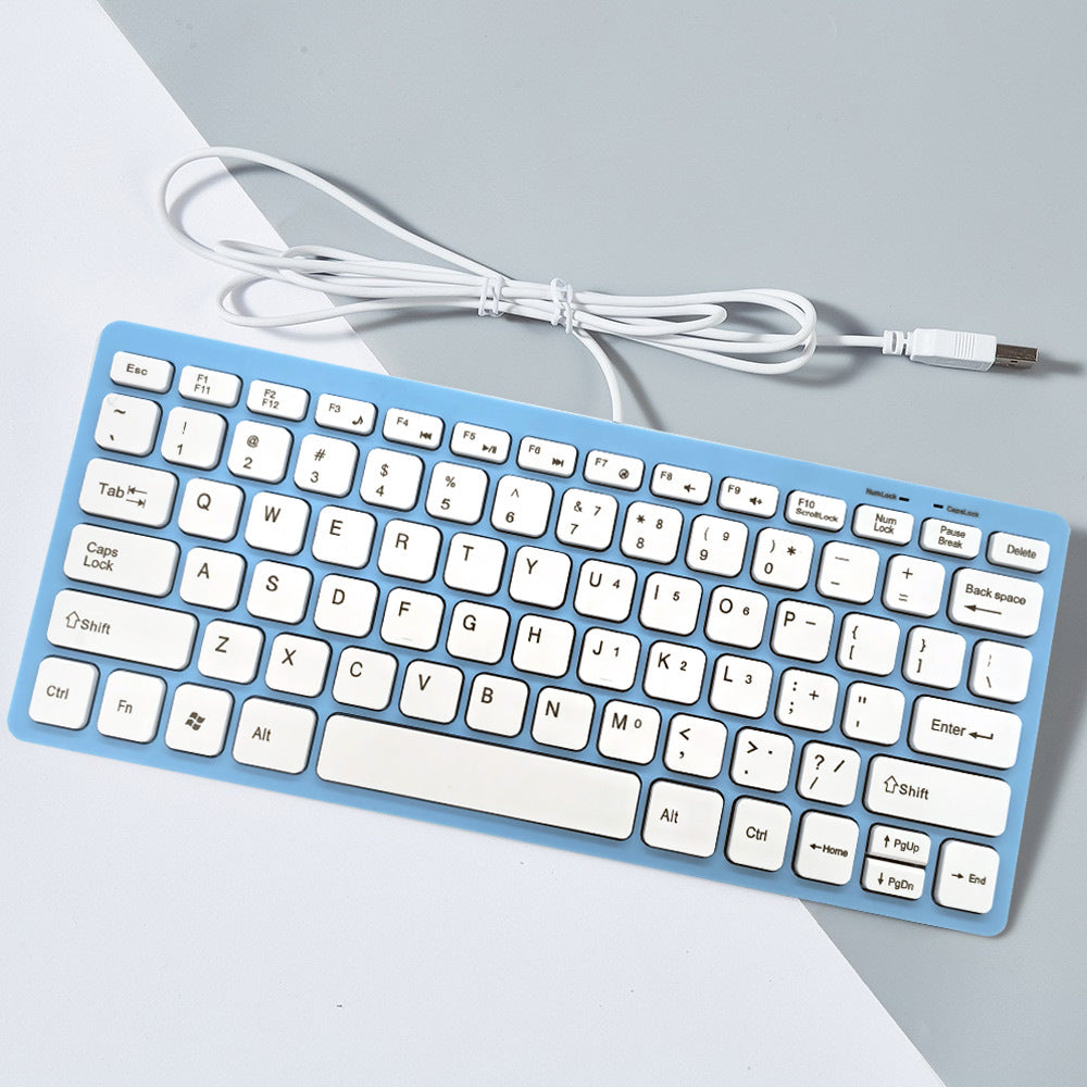 USB Wired Mini Keyboard Noiseless for Desktop and Laptop