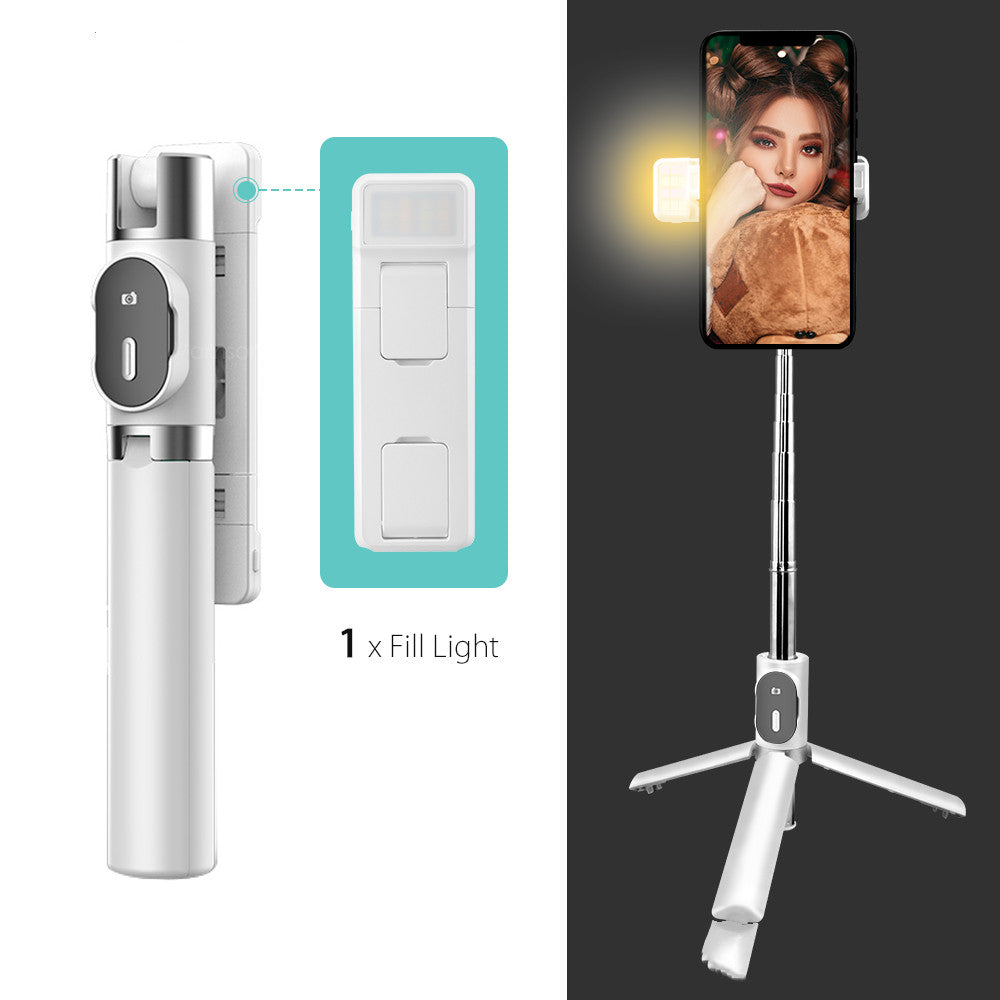 Bluetooth Fill Light Selfie Stick with Tripod for Apple Devices