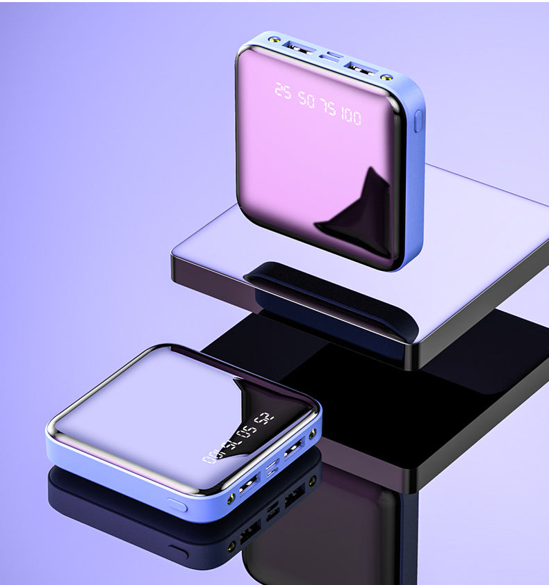Mini 20000mAh Portable Power Bank with Mirror Display