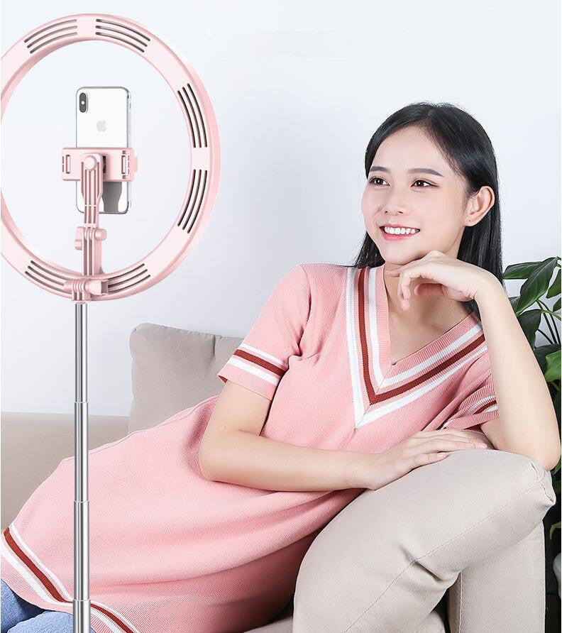 10 Inch Dimmable LED Selfie Ring Light with Tripod for Apple Devices