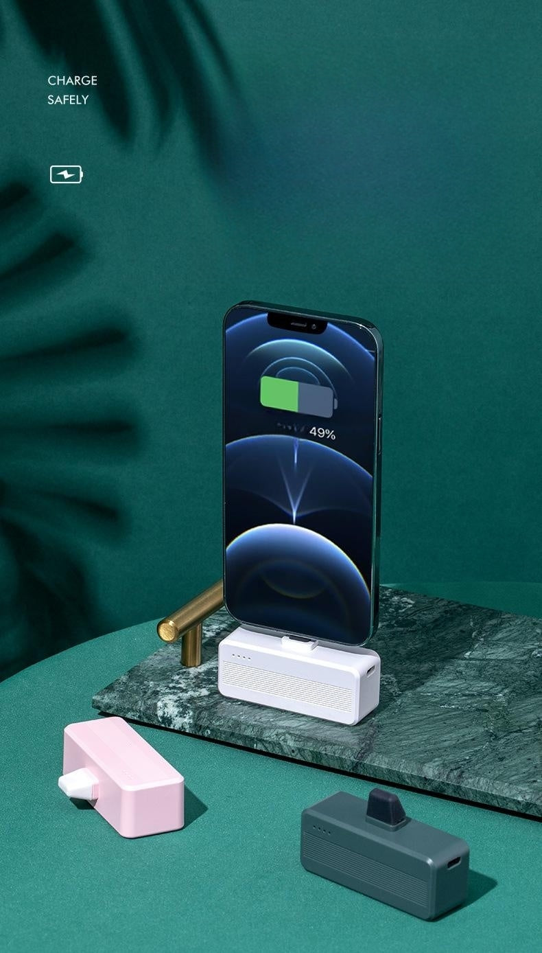 Mini 3000mAh Portable Power Bank with Tail Plug Function