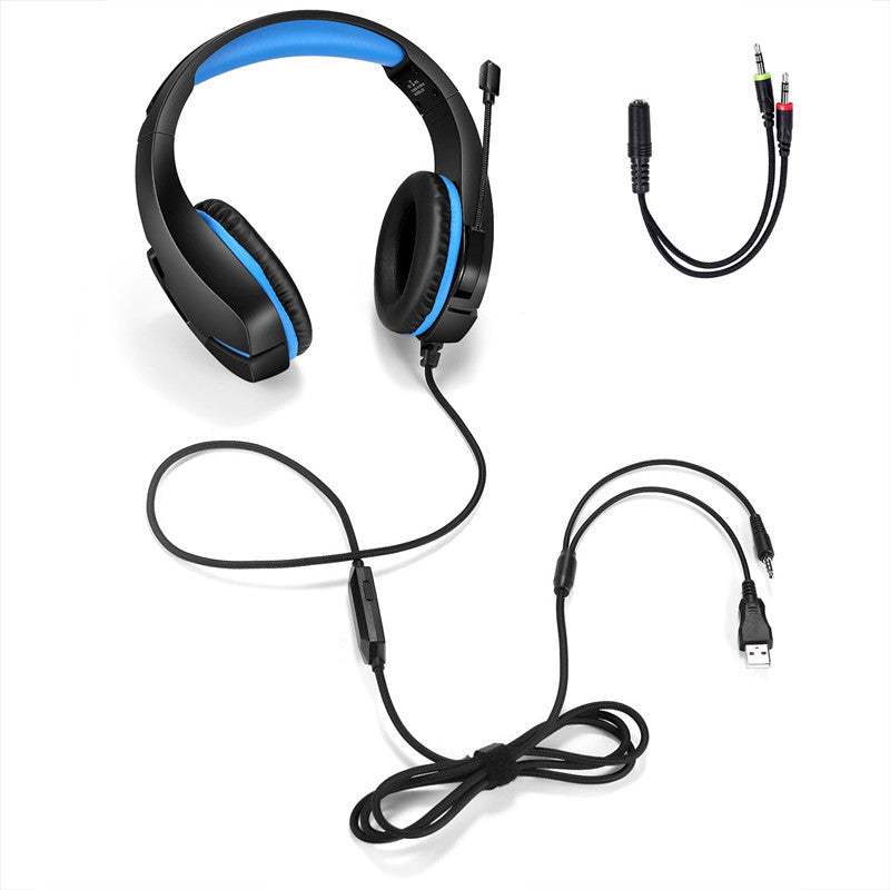 J10 3.5mm Gaming Headset Wired with Mic LED Lights for PC
