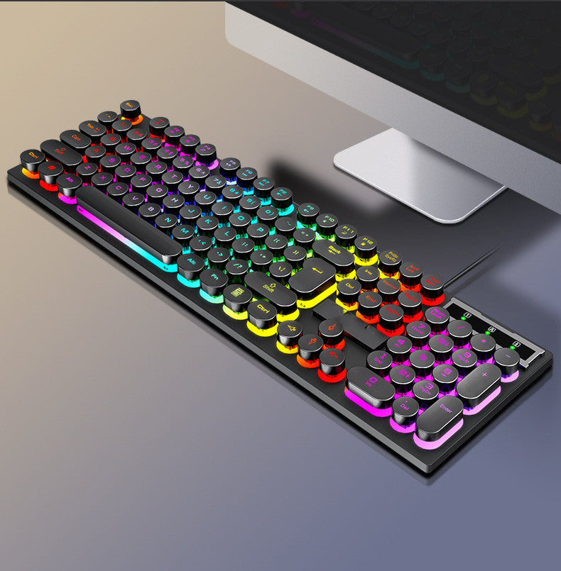 T80 Wired Retro Punk Keyboard Glow