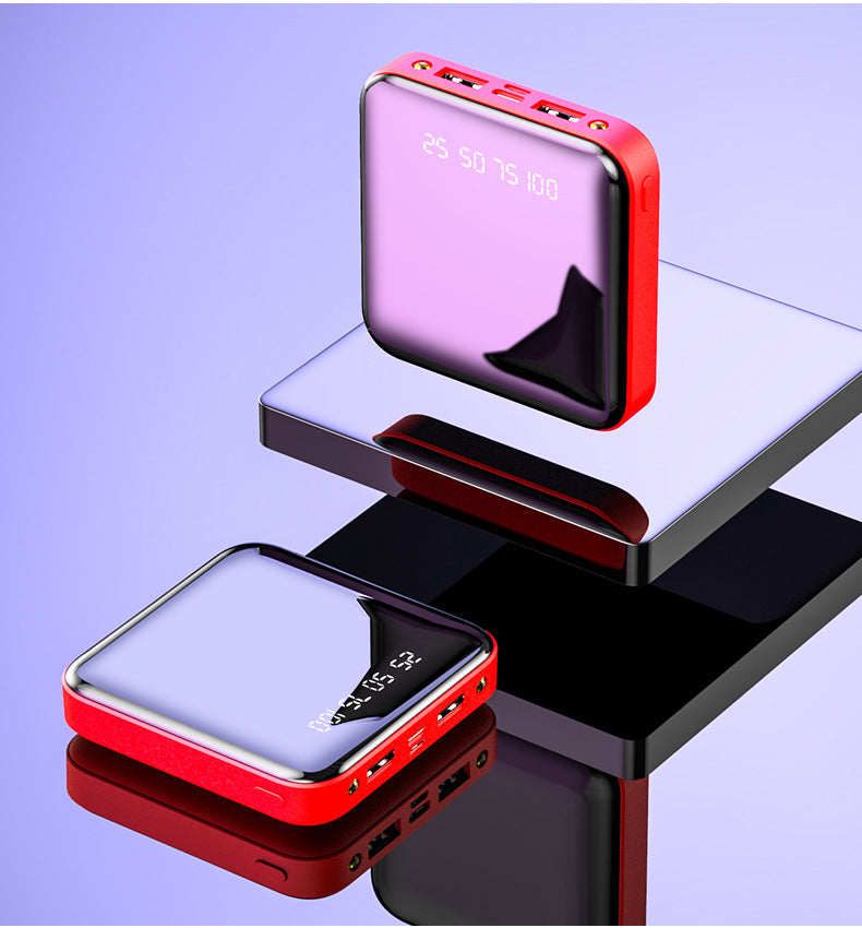Mini 20000mAh Portable Power Bank with Mirror Display