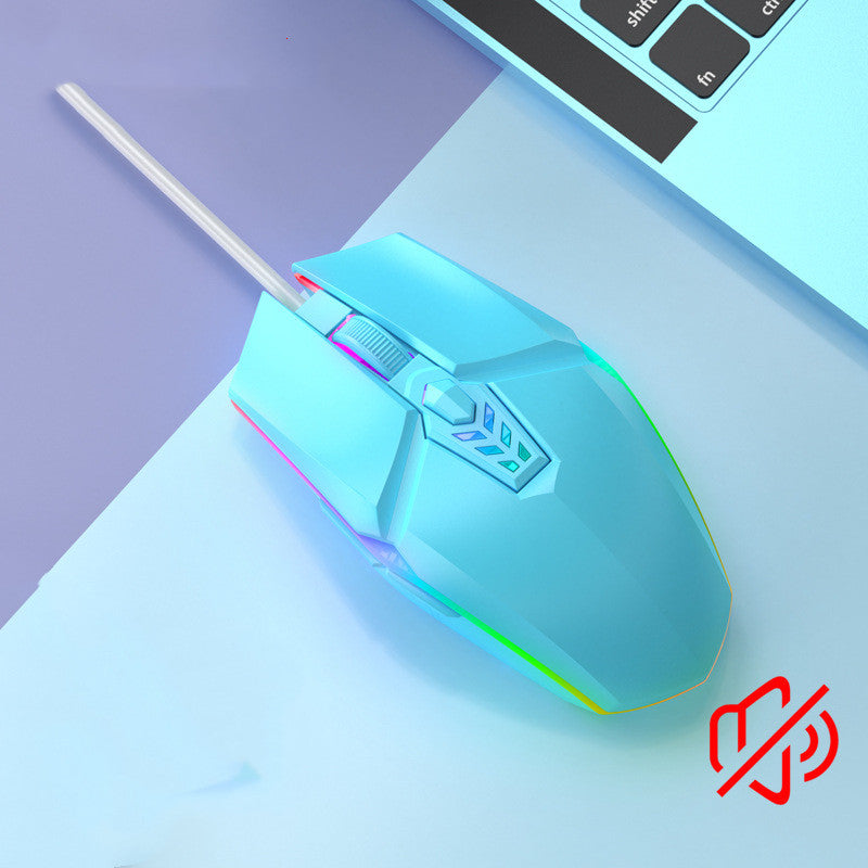 Computer Office Luminous Mute Wired Mouse