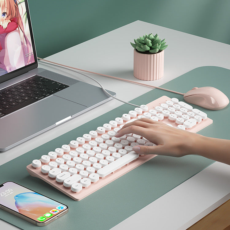 Fashion Minimalist Laptop External Wired Keyboard