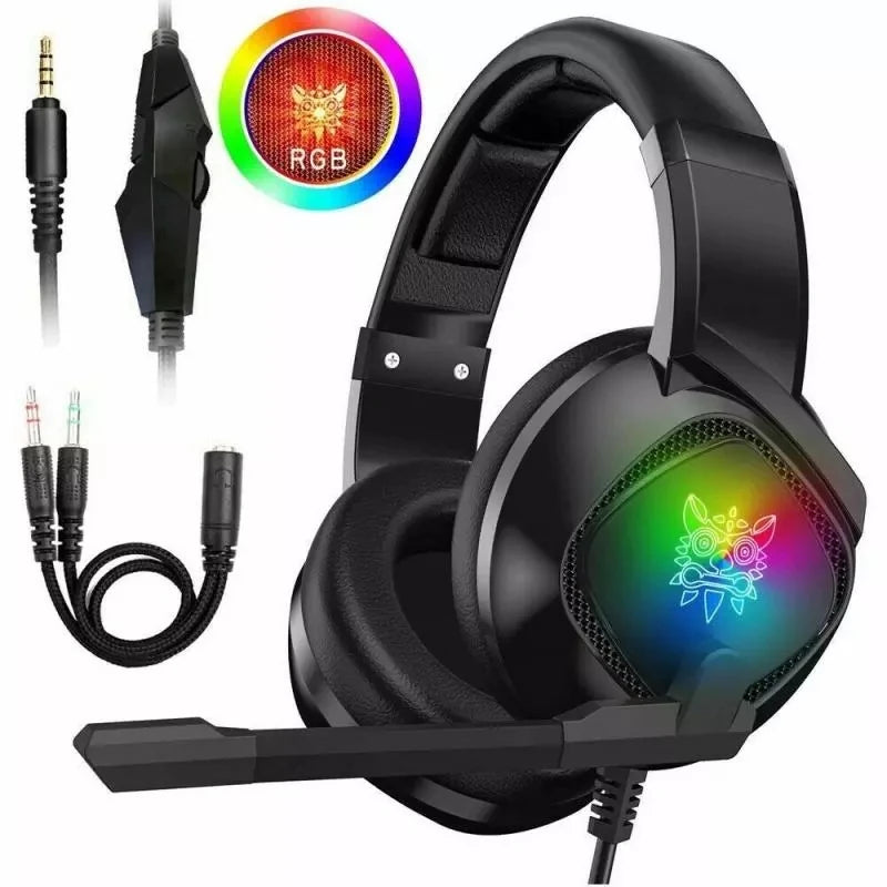 Gaming Headset for Xbox One PS4 Over-Ear RGB with Mic