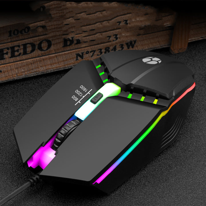 Wired Mouse Usb Glowing Computer Competitive Game