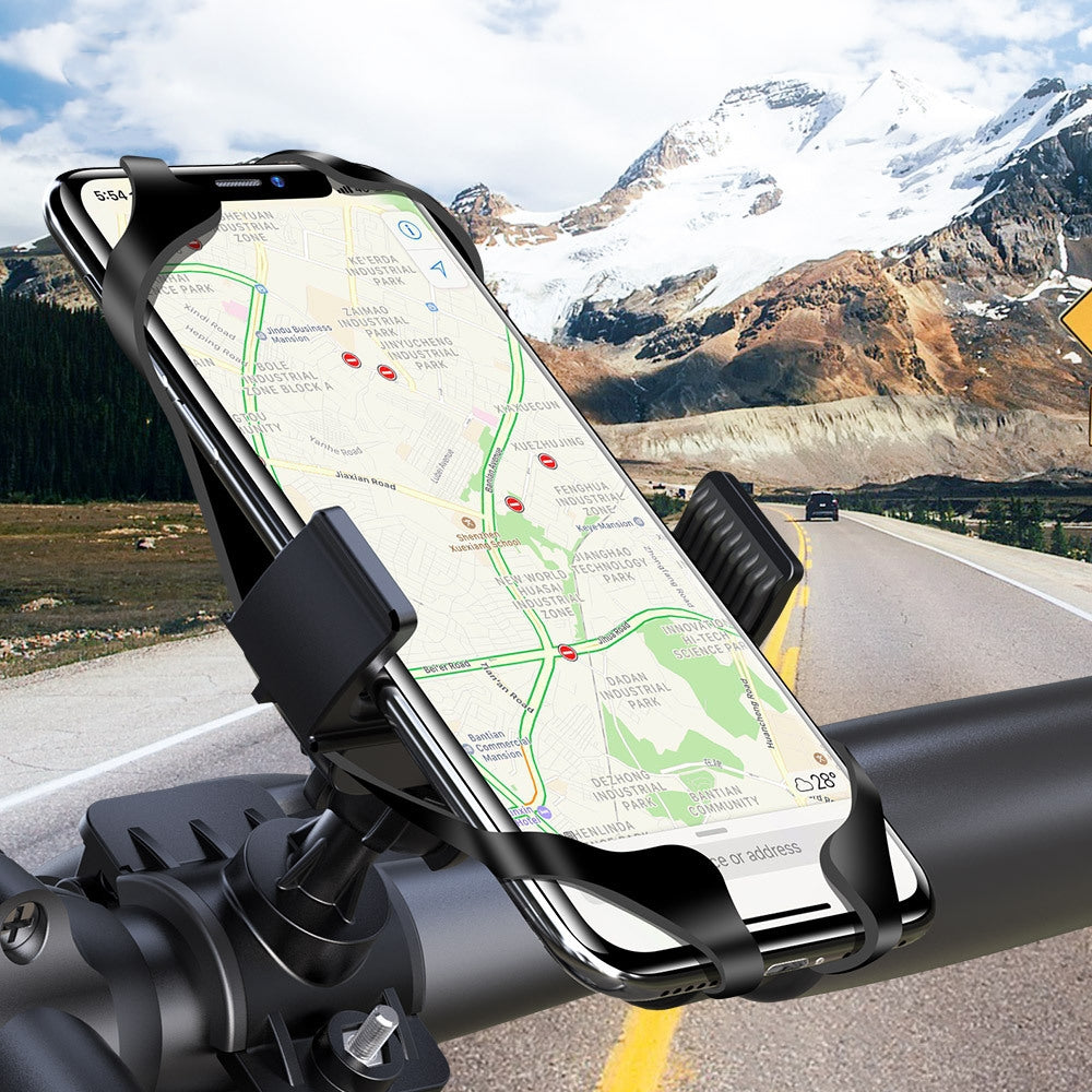 Portable And Lightweight Bicycle Phone Mount With Strap