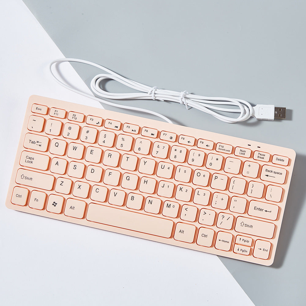 USB Wired Mini Keyboard Noiseless for Desktop and Laptop