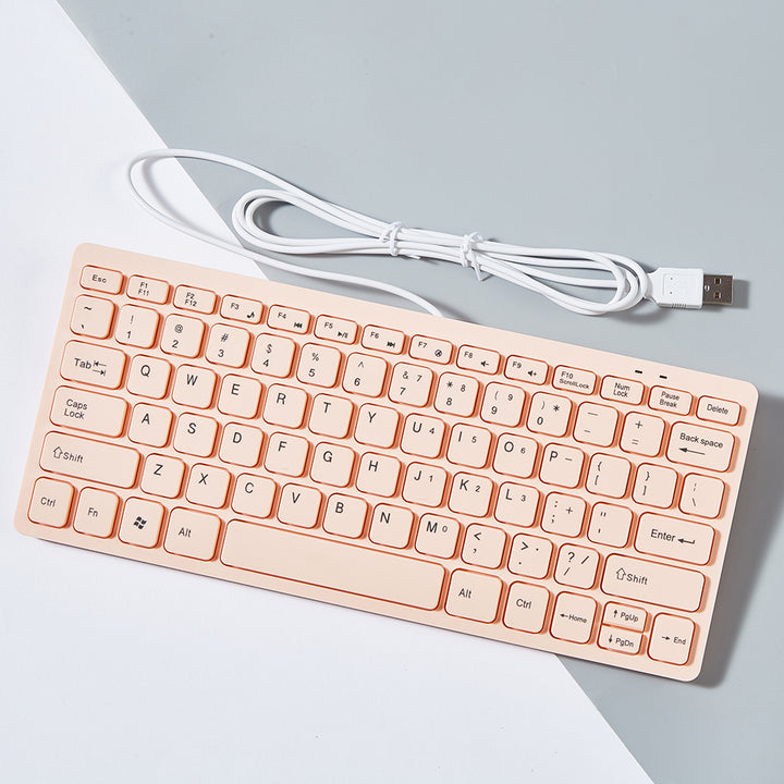 USB Wired Mini Keyboard Noiseless for Desktop and Laptop
