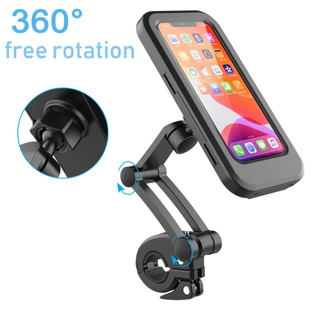 360 Rotatable Waterproof Bicycle and Motorcycle Phone Holder with GPS Mount