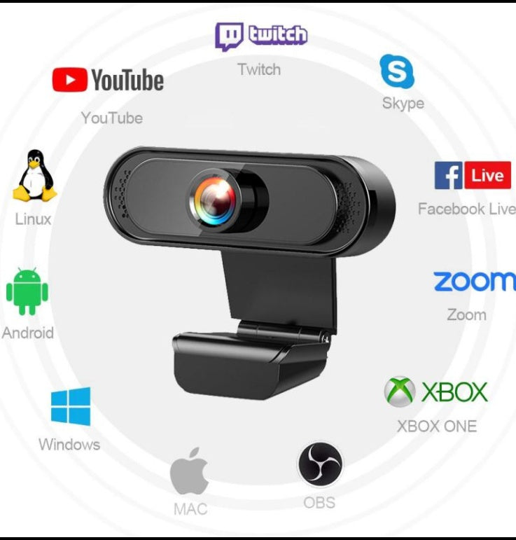 1080P 2K HD USB Webcam for Video Conference Computer