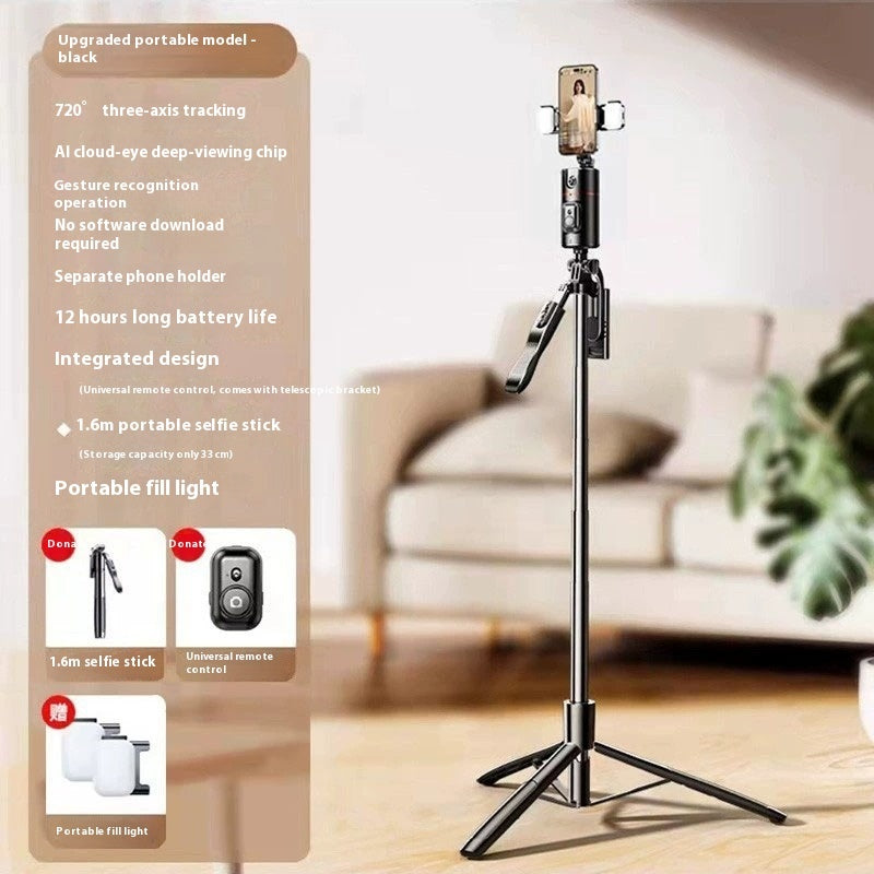 Mobile PTZ Auto-Follow Desktop Tripod for Live Streaming and Face Tracking