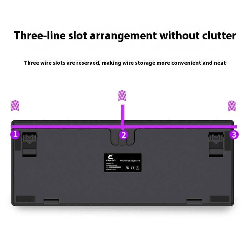 87 Key Wired Game Hot Plug Two Colors Mechanical Keyboard