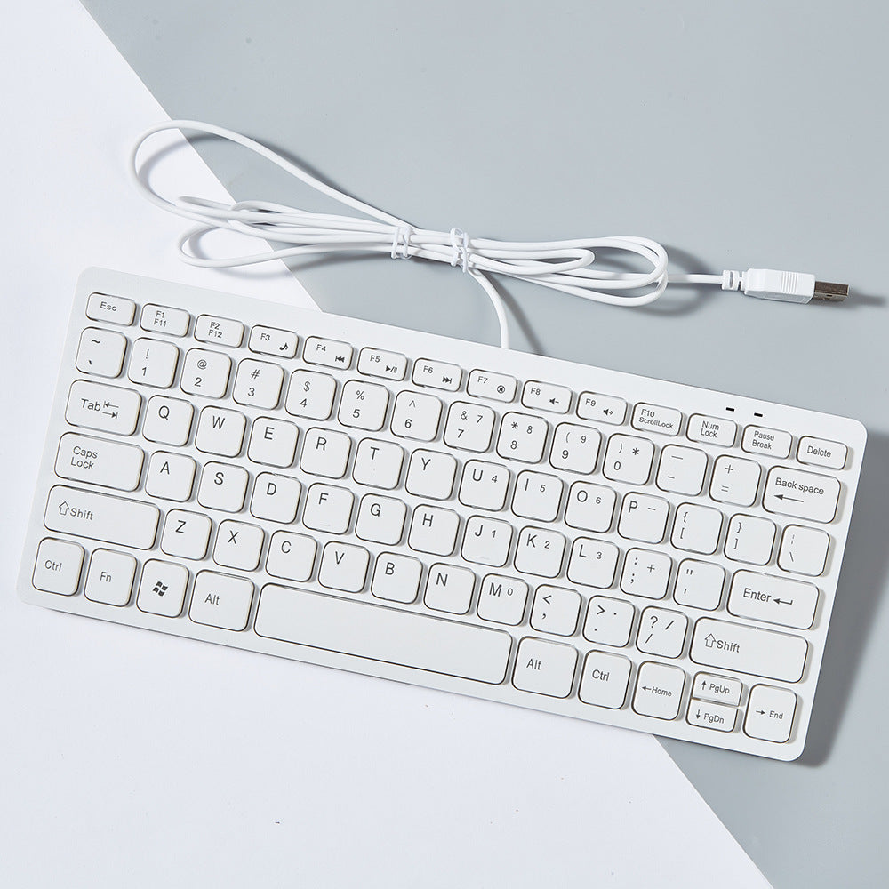 USB Wired Mini Keyboard Noiseless for Desktop and Laptop