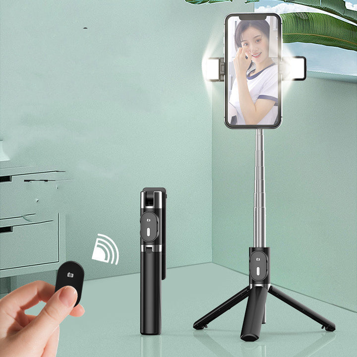 Bluetooth Fill Light Selfie Stick with Tripod for Apple Devices