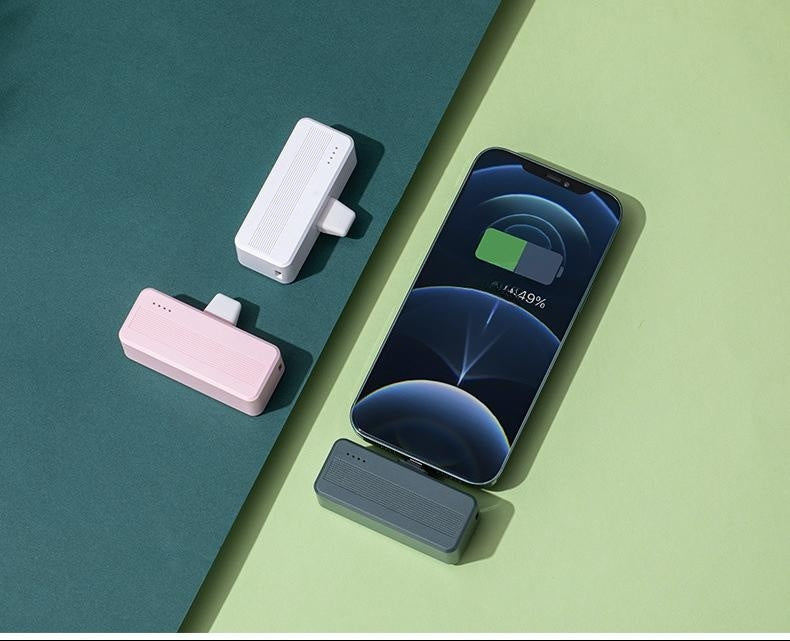 Mini 3000mAh Portable Power Bank with Tail Plug Function