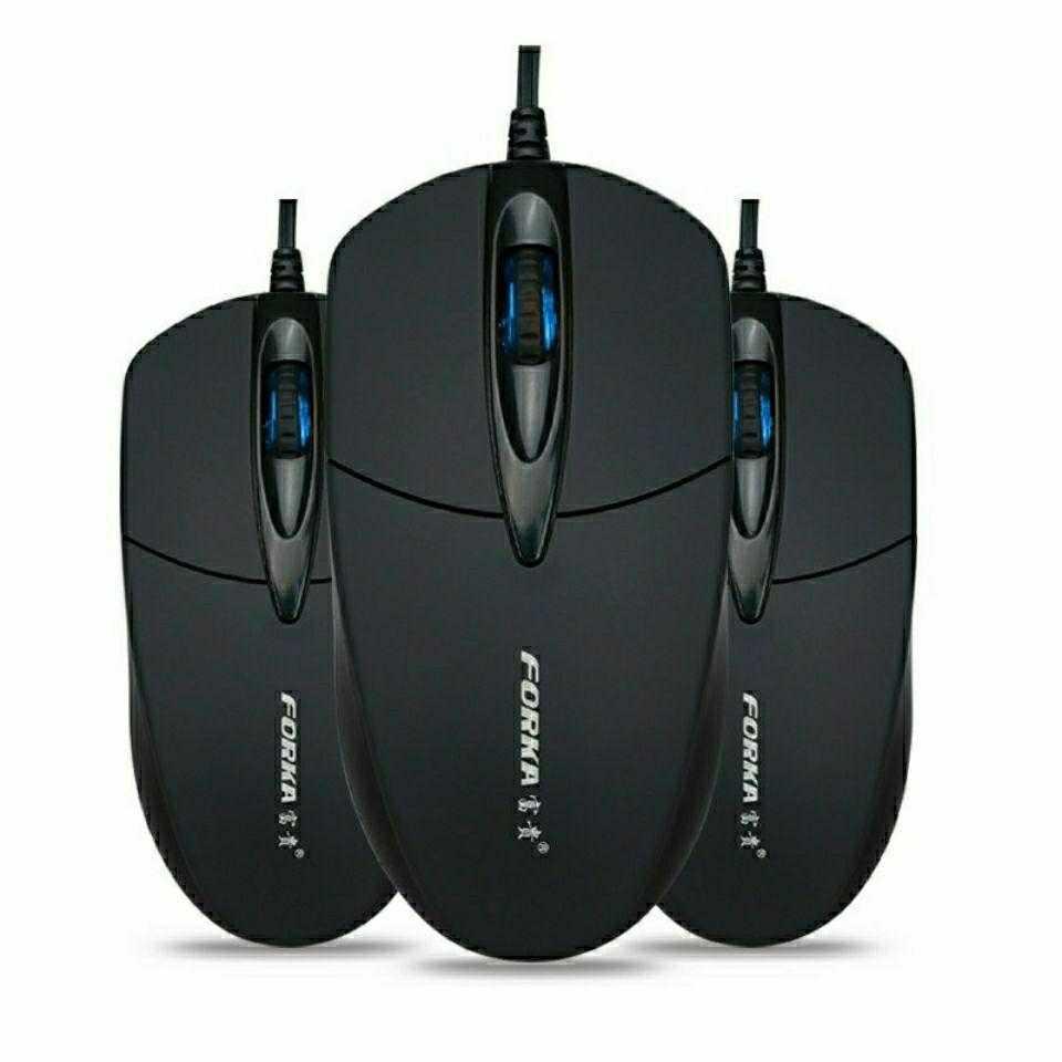 USB Wired Silent Click LED Optical Mouse for PC and Laptop