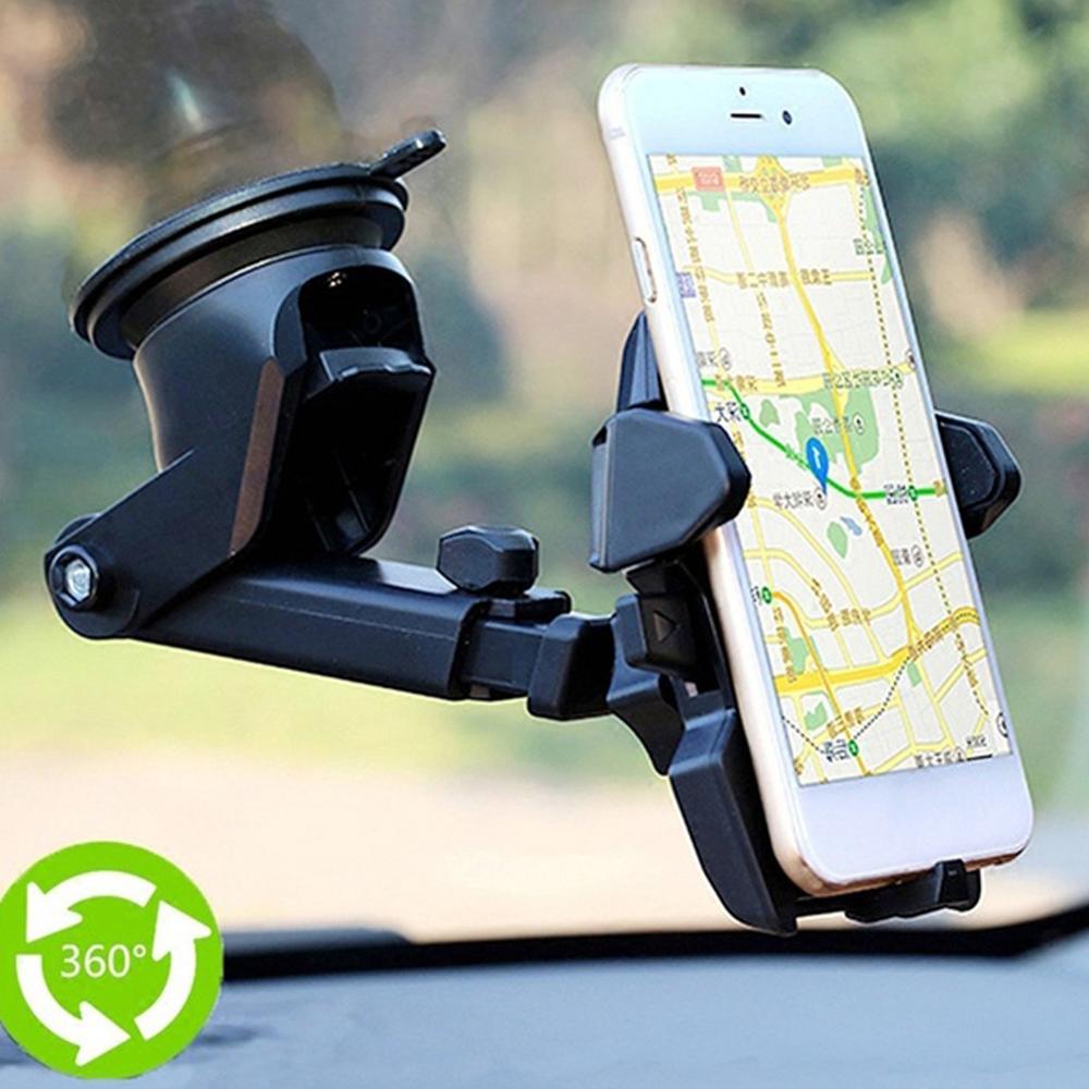 Universal Car Windshield Phone Holder Adjustable Suction Mount