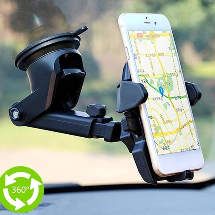 Universal Car Windshield Phone Holder Adjustable Suction Mount